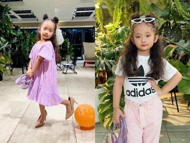 Cô bé điệu đà, thích tạo dáng chụp ảnh từ nhỏ.