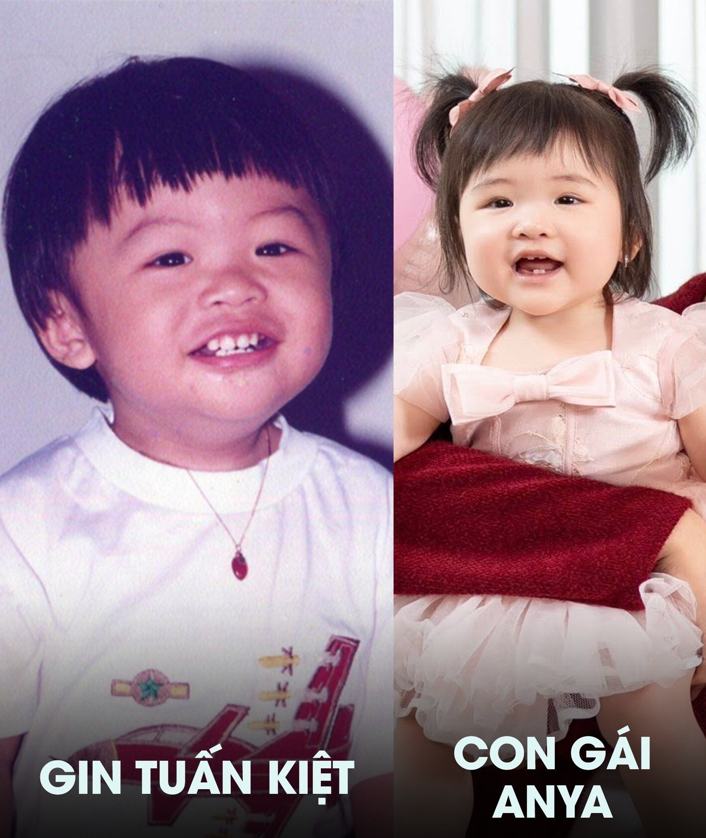 Bé Anya thừa hưởng nét đẹp của bố.
