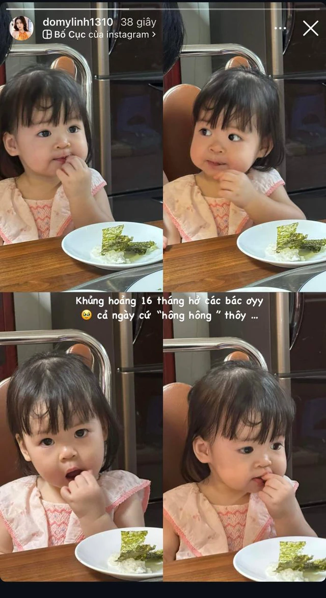 Đỗ Mỹ Linh thường chia sẻ những khoảnh khắc đáng yêu của ái nữ.