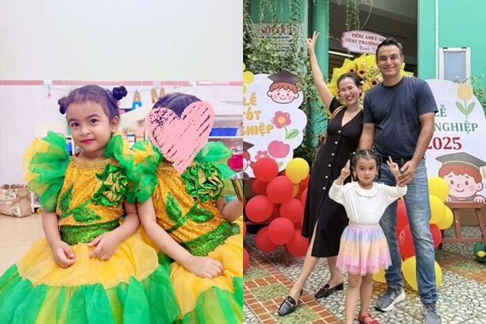 Ái nữ của Võ Hạ Trâm thường tham gia biểu diễn ở trường, rất có tinh thần trách nhiệm.