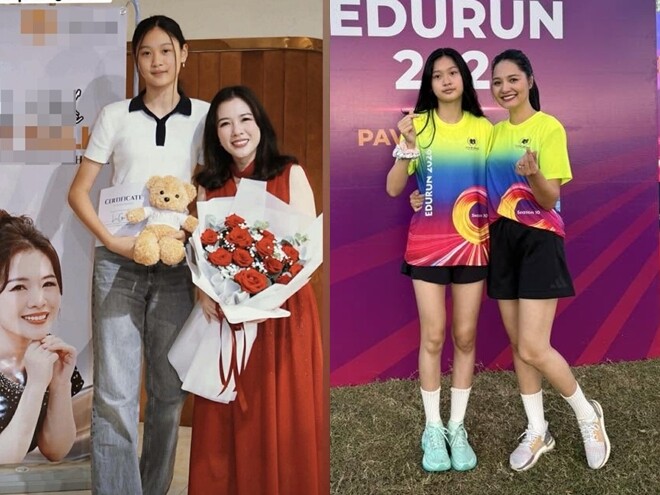 Con gái đầu lòng của Hương Giang chăm chỉ tham gia các hoạt động ngoại khóa.