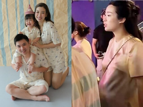 Sao Việt 24h: Dâu hào môn Đỗ Mỹ Linh "bế" bụng nhô cao sau tin mang bầu lần 2, mặt mộc xuất hiện cùng chồng Chủ tịch