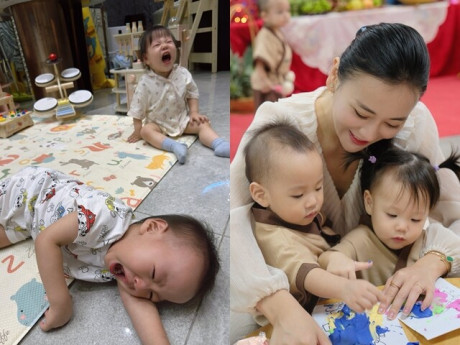 Sao Việt 24h: Phương Oanh "than trời" vì cặp sinh đôi bước vào tuổi khủng hoảng, mẹ vừa "thủng lỗ tai" vừa không nhịn được cười