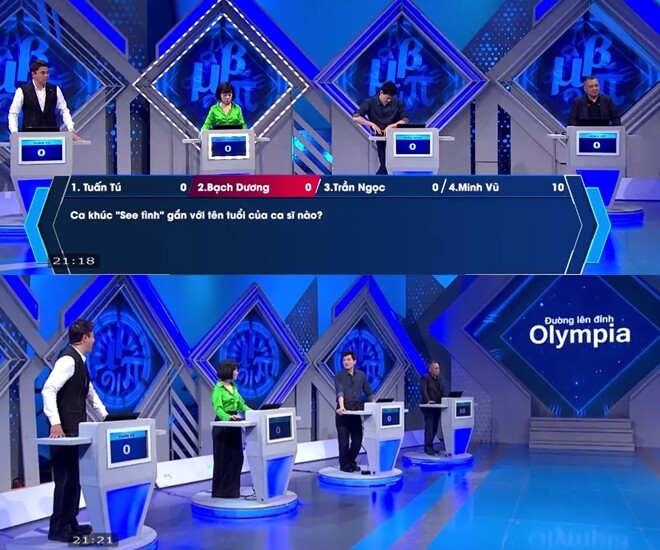 Những BTV, MC kỳ cựu của đài VTV cùng tham gia chương trình Đường lên đỉnh Olympia.