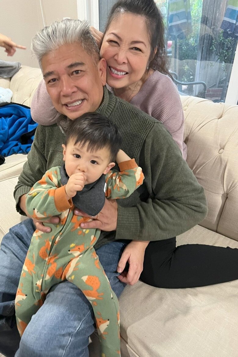 Nữ nghệ sĩ và ông xã luôn thấy nhớ khi xa cháu ngoại.