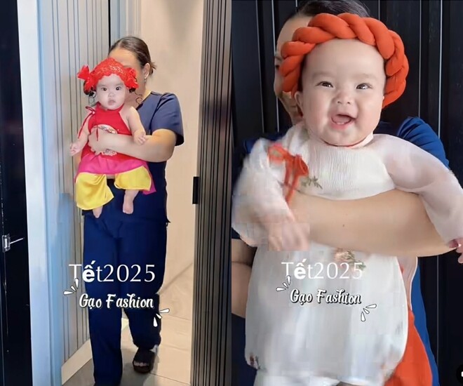 Ái nữ Ngô Thanh Vân như búp bê nhí.