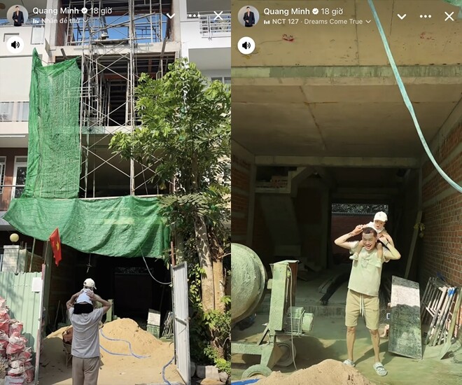 Diễn viên Quang Minh đang xây căn nhà mới.