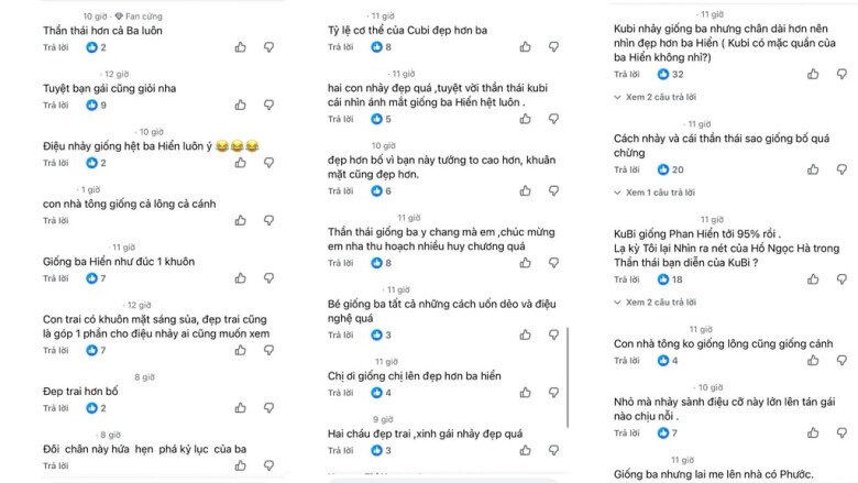 Nhiều người nhận xét Kubi có vóc dáng tương lai cao hơn bố Phan Hiển.