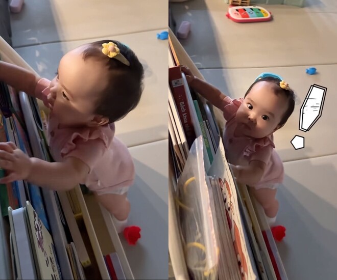 Bé Gạo ngơ ngác không biết là sắp bị bố mẹ “bỏ rơi” ở nhà.
