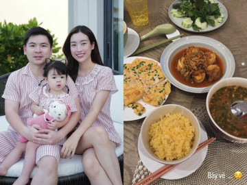Sao Việt 24h: "Dâu hào môn" Đỗ Mỹ Linh khoe mâm cơm 3 món tại gia, hài hước tự nhận "bày vẽ"