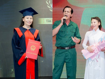 Giải trí - Mẹ ruột của Hồ Ngọc Hà U70 đi nhận bằng tốt nghiệp, được chồng lai Pháp điển trai đến hát chúc mừng trong lễ vinh danh