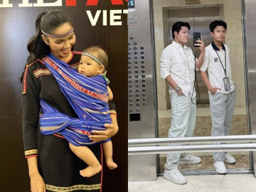 Sao Việt 24h: H'Hen Niê địu con gái lên thảm đỏ kiểu Ê Đê; Nguyễn Văn Chung xúc động khi con trai mặc vừa đồ của bố