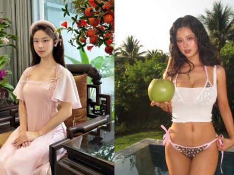 Mỹ nhân Việt lần đầu diện bikini sau 8 tháng sinh con, vùng bụng vẫn còn đường chỉ đen "chuẩn bà đẻ" đẹp thiêng liêng