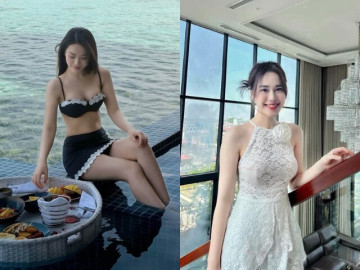 MC Đài truyền hình VN bỏ thi Hoa hậu, 29 tuổi bỉm sữa sướng trong biệt thự 9 tầng lung linh như lâu đài ở Hà Nội