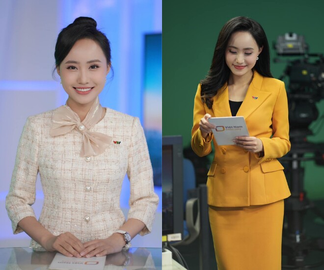 MC Xuân Anh - cô gái thời tiết xinh nhất nhì VTV làm mẹ 2 con vẫn xinh rạng rỡ.