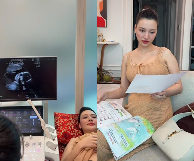 Mỹ nhân VTV xinh đẹp rạng rỡ ở tuần thứ 24 thai kỳ.