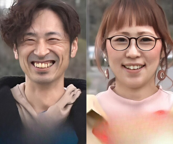 Vợ chồng chị Kazuki và anh Toru Urushiyama.