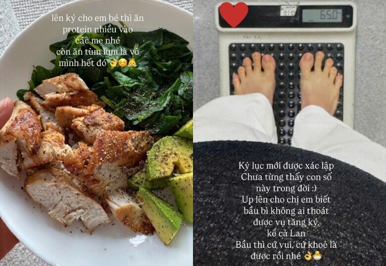 Tuyết Lan từng nghén nặng ở đầu thai kỳ, sau đó dần thích nghi nhờ sự chăm sóc chu đáo của chồng bác sĩ.