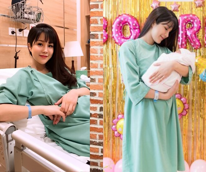 Diệp Lâm Anh sinh xong vẫn rạng rỡ, được bác sĩ khen là sản phụ đẹp nhất.