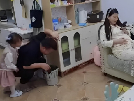 Vợ mang thai 8 tháng, chồng "nghén thay" sụt hơn 20kg khiến MXH xôn xao