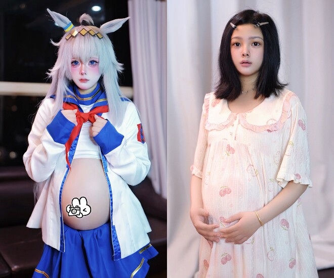 Mẹ bầu Hà Nội xinh như búp bê gây sốt khi cosplay anime ở tháng cuối thai kỳ.
