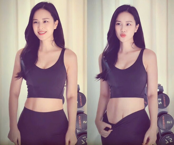 Nữ MC khoe body nuột nà, vòng eo thon gọn, lộ cơ bụng số 11.
