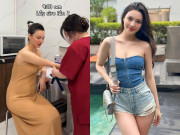 Bà bầu - Chị sếp trẻ xinh trên phim VTV 25 tuổi lấy chồng thạc sĩ, bế bụng bầu đi khám thai, nhan sắc cực phẩm