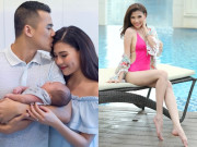 Bà bầu - Nam chính bị ghét trong phim Bóng Ma Hạnh Phúc có vợ là hot girl gốc Huế, sinh con quốc tịch Mỹ giờ dáng đẹp nuột nà