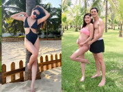Bà bầu - Mỹ nhân VTV mang thai sau khi "phim giả tình thật" với bạn diễn, bầu lần 1 sang Mỹ sinh con, bầu lần 2 dưỡng thai ở biệt thự 200m2