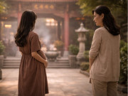 Bà bầu - Đi chùa cầu an tình cờ gặp mẹ chồng cũ, tôi xoa bụng nói 1 câu khiến bà tức đỏ mặt
