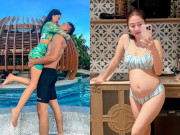 Bà bầu - Hot girl TP.HCM mặc bikini sexy khoe bụng bầu “vượt mặt”, chồng cao 1m8 là "đại uý công an" điển trai nhất nhì VTV