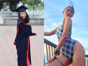 Bà bầu - Nữ sinh trường THPT Lương Thế Vinh mặc đồ bơi khoe dáng nuột nà sau sinh, mẹ ruột là cô giáo nổi tiếng cả nước