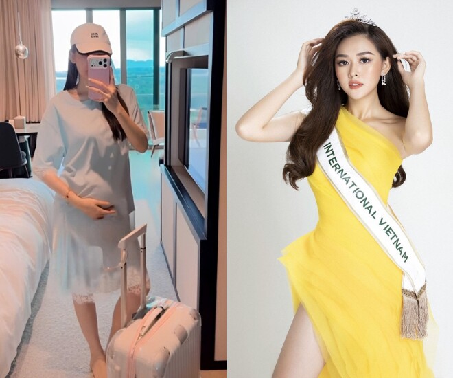 Á hậu sinh năm 2000 - Tường San hiếm hoi khoe bụng bầu lần 2 ở tháng thứ 6.