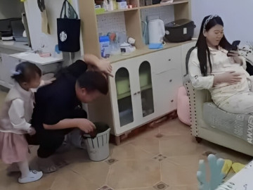 Vợ mang thai 8 tháng, chồng "nghén thay" sụt hơn 20kg khiến MXH xôn xao