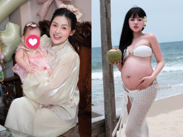 Hot girl Gia Lai xưa gây sốt khi mặc bikini khoe bụng bầu sắp "vỡ chum", đi đẻ chồng mang sổ đỏ đến tận phòng sinh "thưởng nóng"