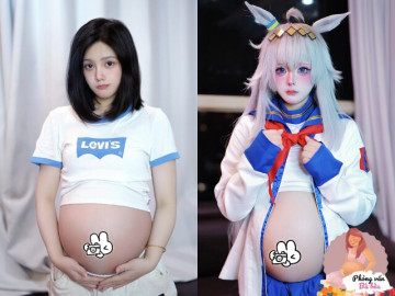 Bà bầu - Hot girl mang bầu ở Hà Nội “biến hình” thành búp bê Nhật, tẩy trang xong xinh chấn động dù sắp vỡ chum