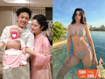 Bà bầu - Mới đẻ con cho chồng thiếu gia, mỹ nhân Thanh Hóa nay khoe dáng với đồ tắm sexy, body mẹ một con mòn con mắt