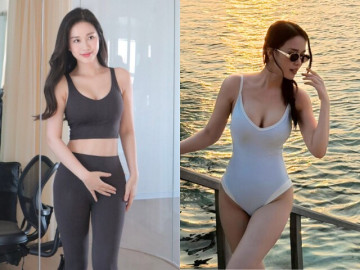 MC xinh nhất nhì VTV 2 năm sinh 2 con cho chồng Tiến sĩ, đẻ xong mặc áo tắm khoe dáng nảy nở đẹp mê