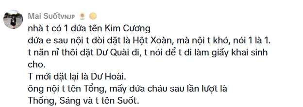 Bà nội định đặt tên cho cháu là Hột Xoàn, người nhà bảo nhân viên sửa thành cái tên khác vừa đẹp vừa ý nghĩa - 2