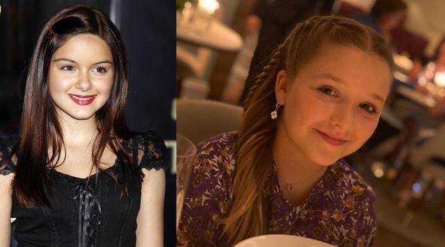 Ariel Winter lúc nhỏ (ảnh trái) và Harper Beckham (ảnh phải).