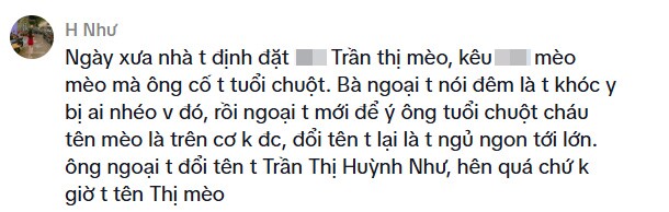 Bố mẹ đặt tên con gái mới sinh là Trần Thị Mèo, đứa trẻ sau này được đổi cái tên khác rất đẹp rất ý nghĩa - 2