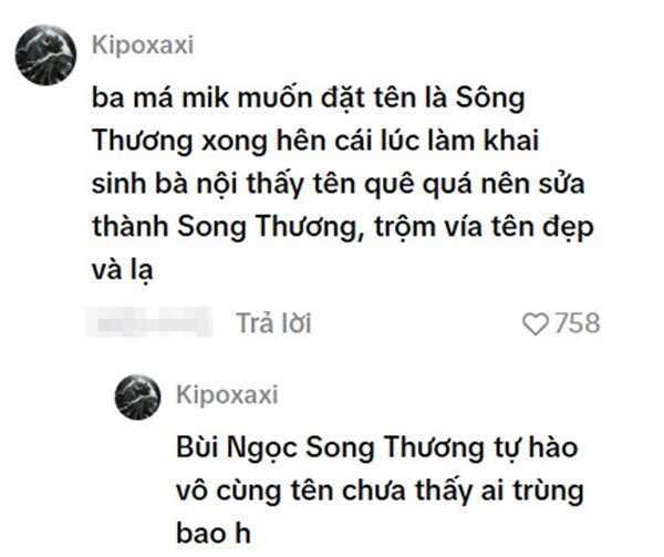 Bố mẹ định đặt tên cho con gái là Bùi Ngọc Sông Thương, bà nội bỏ đi một dấu sửa thành cái tên vừa lạ vừa đẹp - 2