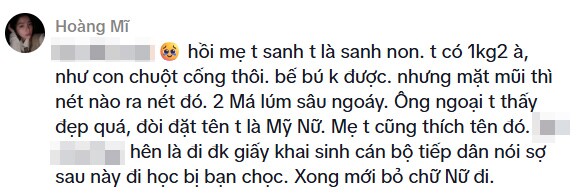 Con chào đời quá xinh, mẹ định đặt tên là Mỹ Nữ, nhân viên bỏ đi một chữ, đứa trẻ giờ biết ơn - 2