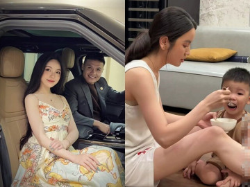 Ra đường lộng lẫy trên xe hơi 8 tỷ, Chu Thanh Huyền ở nhà chăm con trai Quang Hải với diện mạo khác hẳn
