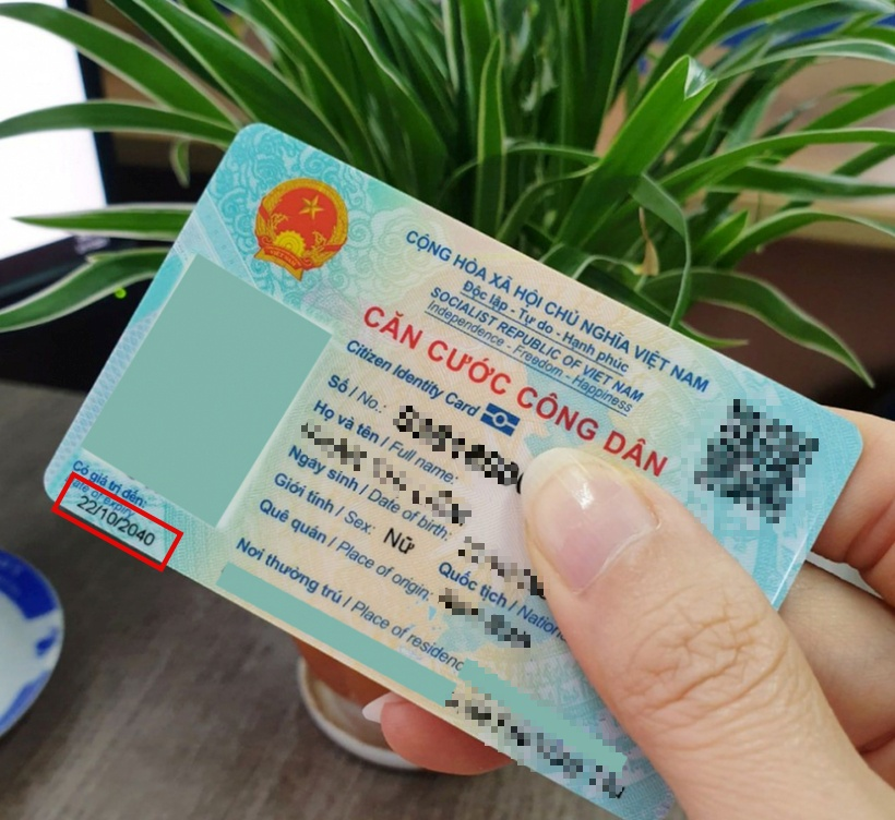 Hiện rất người chú ý đến Hạn sử dụng của căn cước.