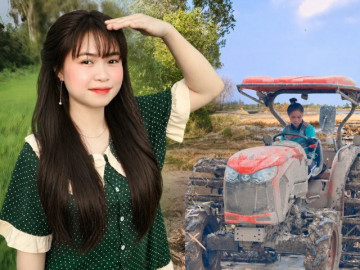 Gặp cô gái 2K6 chấp nhận "chân lấm tay bùn", mỗi ngày ra đồng lái máy cày: Nhìn cha mẹ cực khổ, em càng cố gắng...