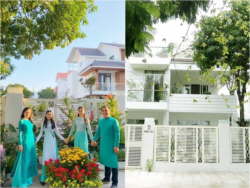 MC Quyền Linh cùng vợ và 2 cô con gái xinh đẹp đang sống trong biệt thự hàng chục tỷ rộng rãi ở TP.HCM. Đặc biệt, ngôi nhà có không gian sống nhiều cây cối, khu vườn sân thượng sum suê do bà xã anh chăm sóc.