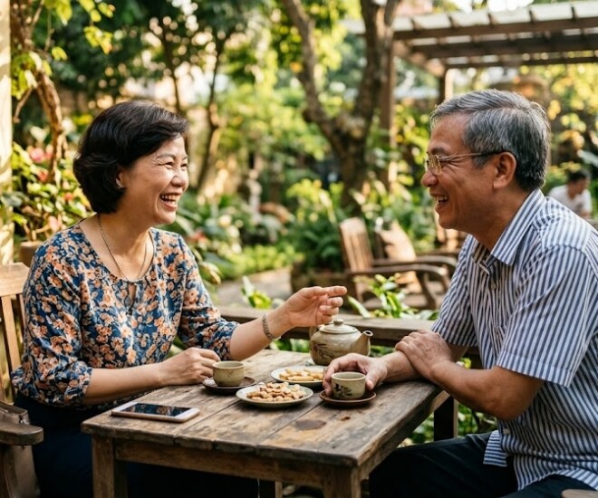 Ông hơn tôi 12 tuổi, nói chuyện hoạt bát, lúc nào cũng cười. (Ảnh minh họa)