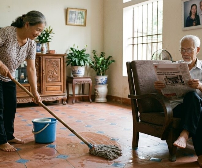 Tôi đã đi làm giúp việc để con cái đỡ bận lòng. (Ảnh minh họa)