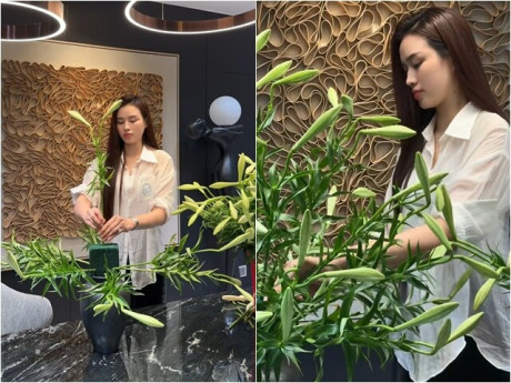 Hoa hậu Đỗ Thị Hà khoe clip cắm loài hoa tinh khôi gọi tháng 4 về, dân mạng nổ tranh cãi vì một cái tên